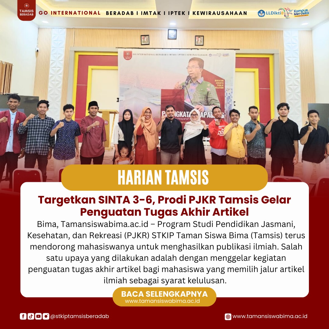 Targetkan Mahasiswa Lulus Jalur Artikel, Prodi PJKR Tamsis Gelar Penguatan Bersama Mahasiswa dan Dosen